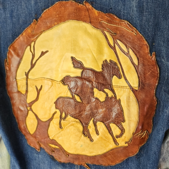 Antonio Guiseppe 70s Rare custom one of a kind denim & leather jacket - Picture 11 of 16